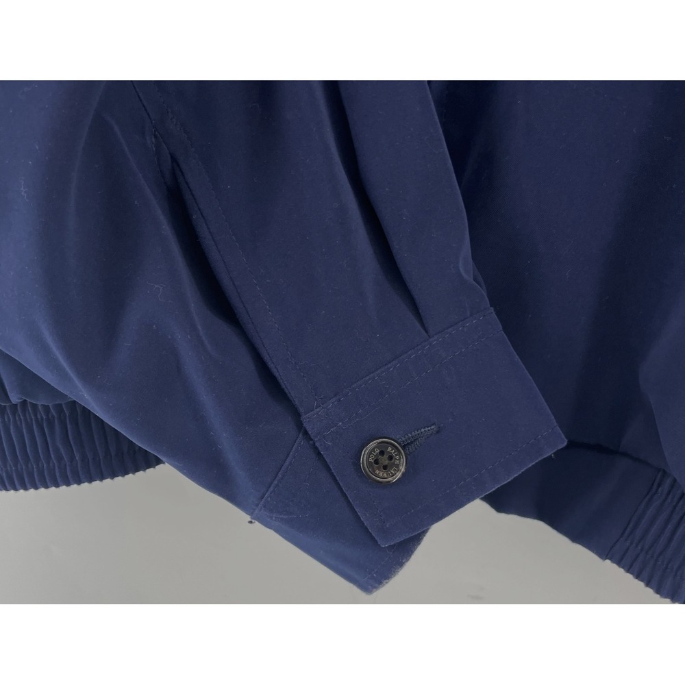 Vintage Polo Ralph Lauren Men's XXL Harrington Bomber Jacket Navy Blue Full Zip - Picture 6 of 15